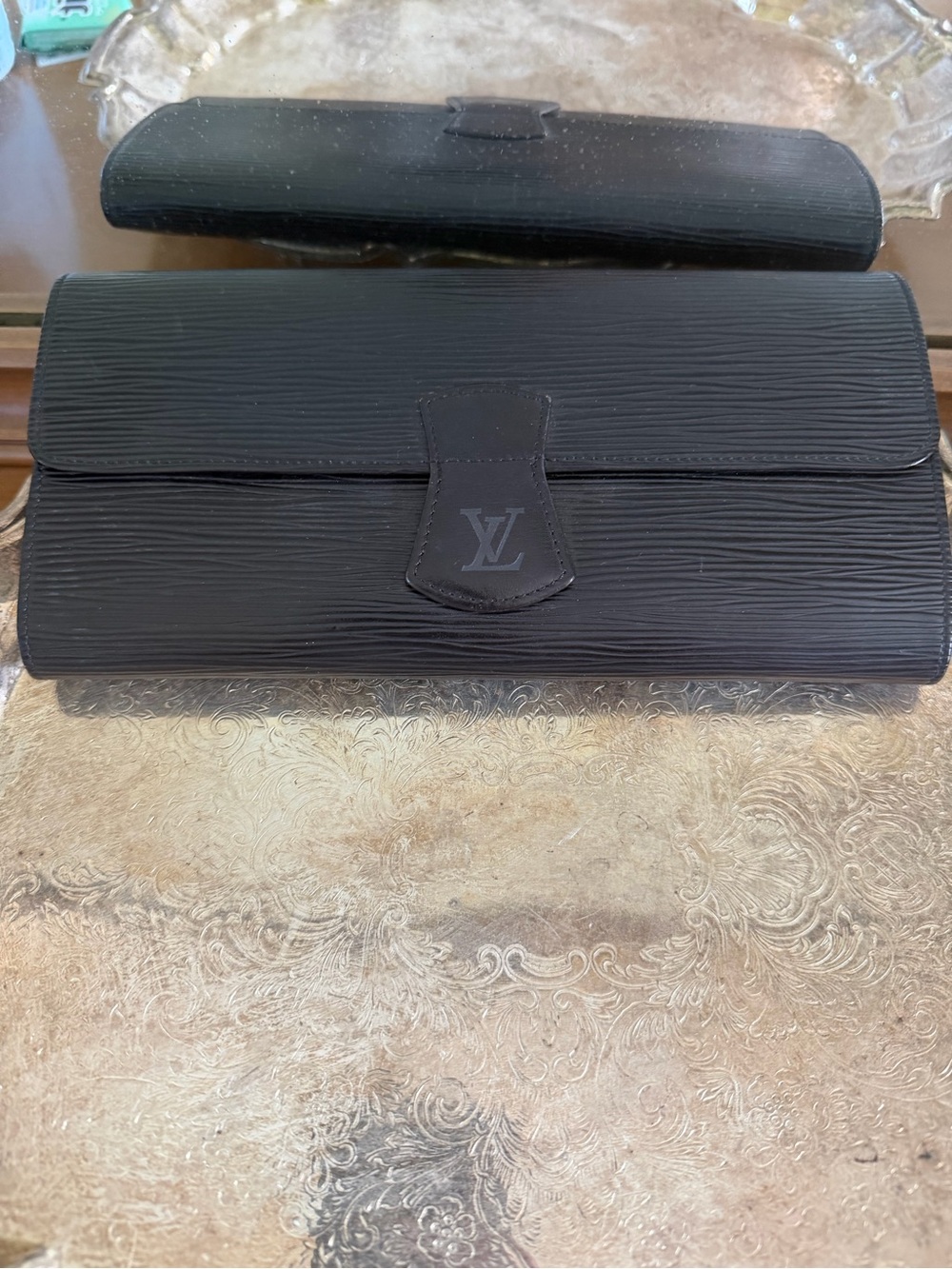 Louis Vuitton Black Epi Leather jewelry case